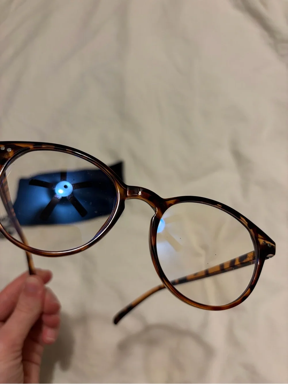 Nectar Blue Light Tortoiseshell Round Glasses Frames